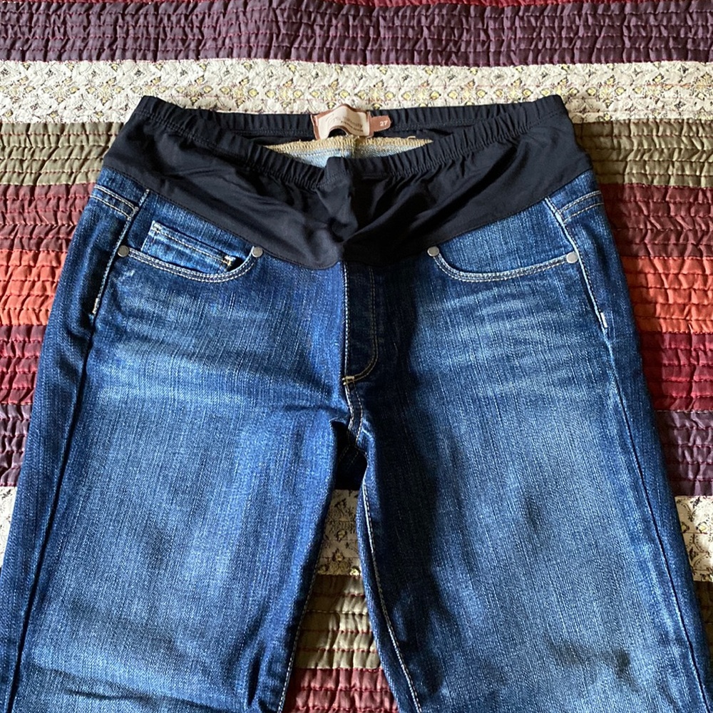 Paige jeans maternity size 27 perfect condition straight legs